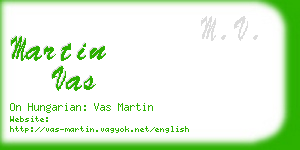 martin vas business card